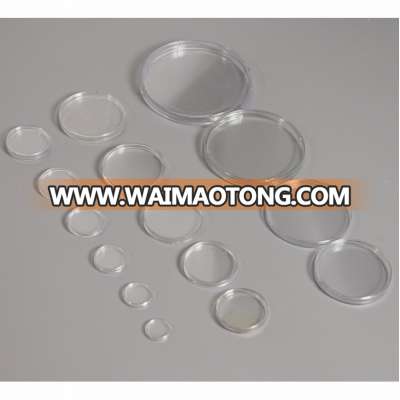 wholesale plastic acrylic coin capsules , various size coin boxes for sale